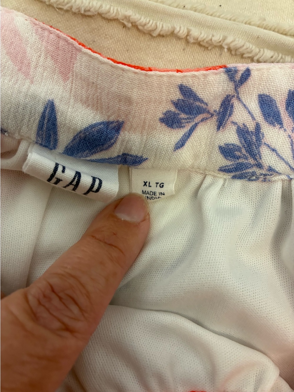 Beautiful GAP Floral Sundress with Coral & Blue Blooms XL. Sleeveless - Picture 5 of 8